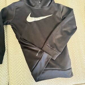 Nike Black Dri-FIT Hoodie with Silver Swoosh